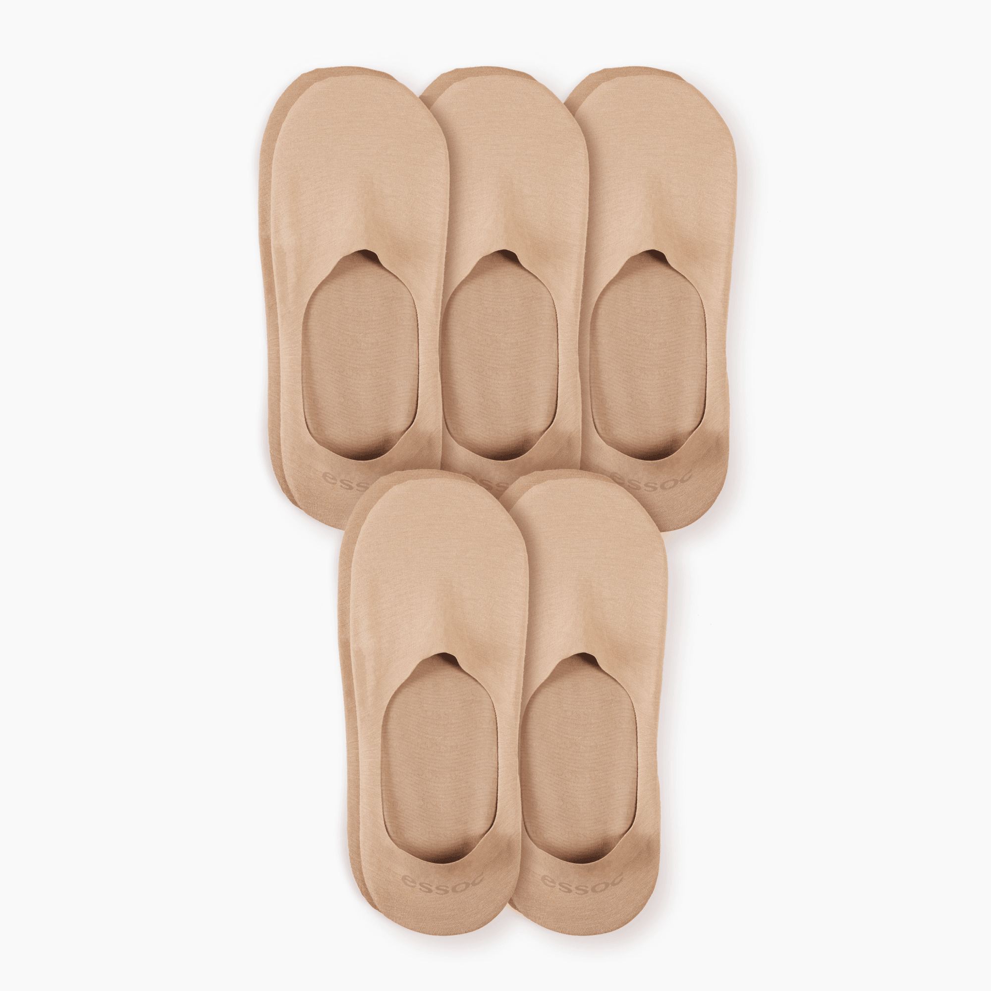 almond-beige-cotton-no-show-socks-5-pack-essoc-1 - essoc