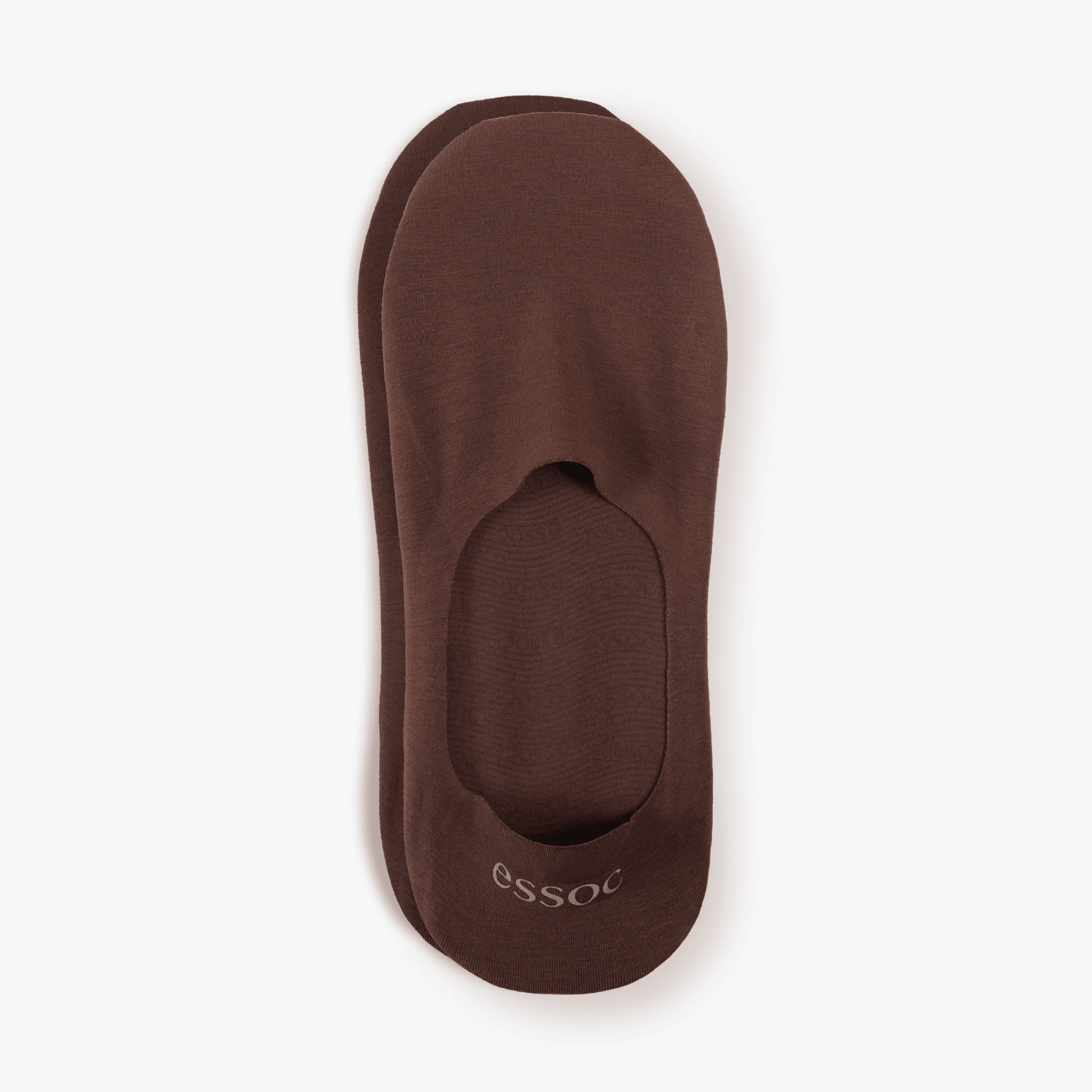 essoc women's and men's brown cotton no show socks
