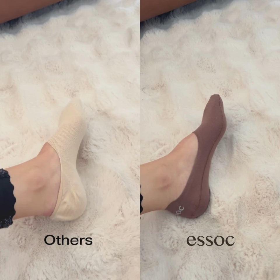 essoc women's and men's beige cotton no show socks comparison