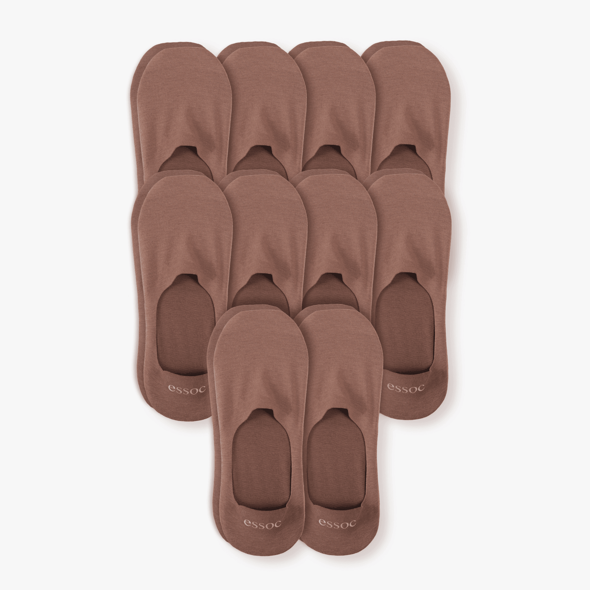 essoc women's and men's tan cotton no show socks