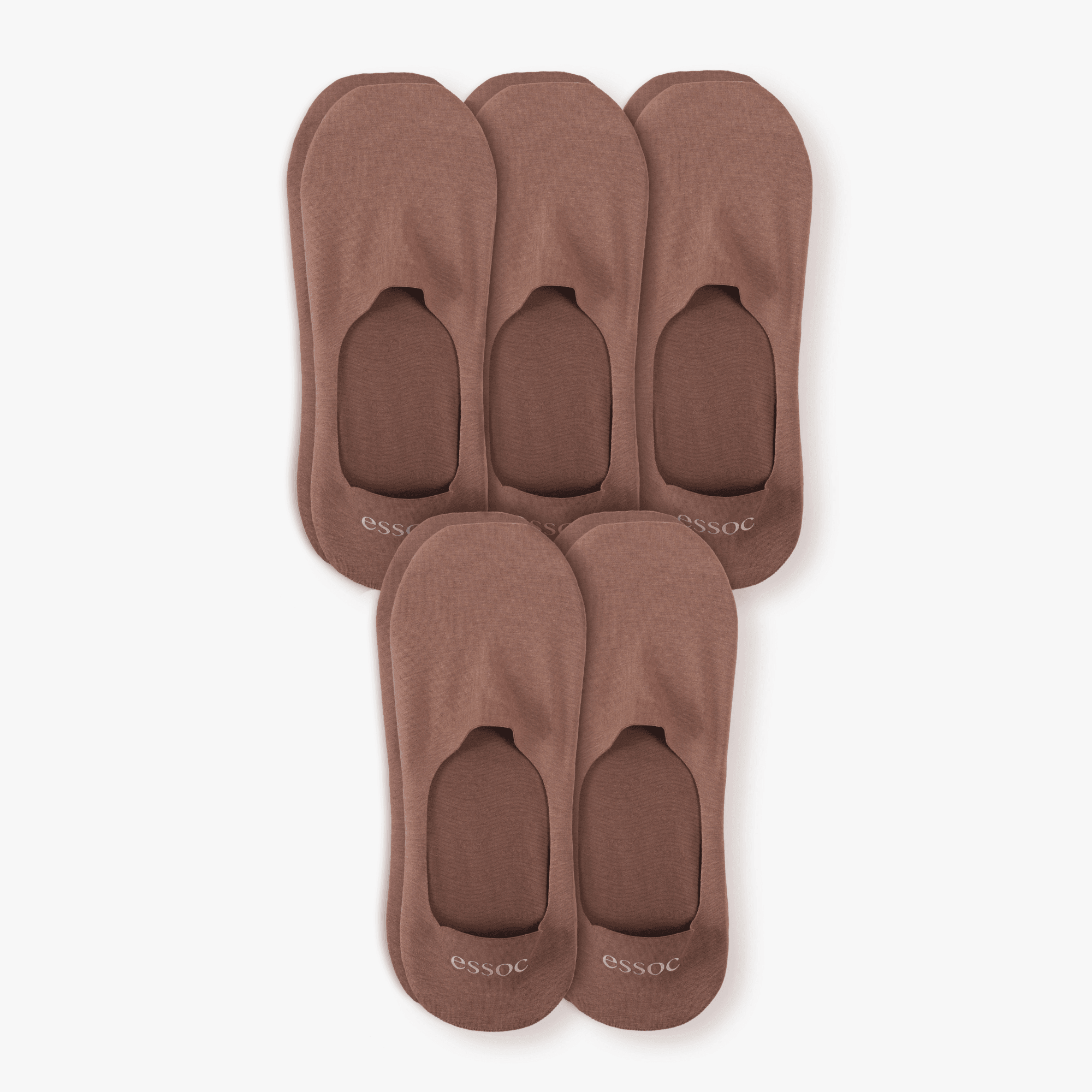 essoc women's and men's tan cotton no show socks