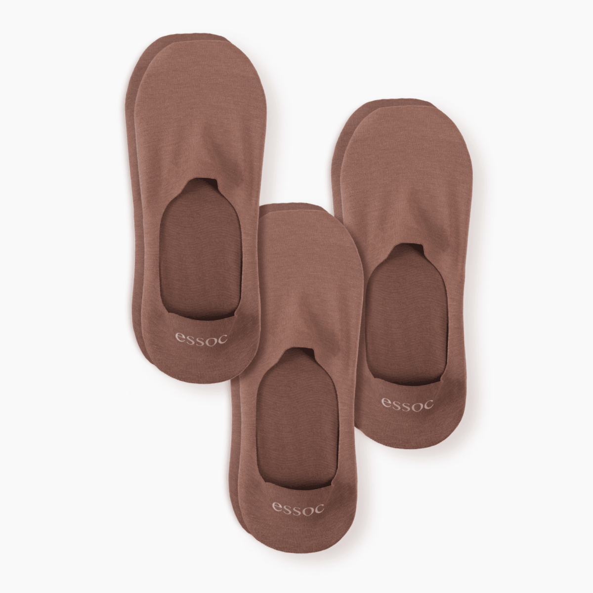 essoc women's and men's tan cotton no show socks
